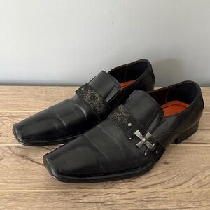 Response ROBERT WAYNE Western Cowboy Ankle Boots Point Square Toe Cross 10